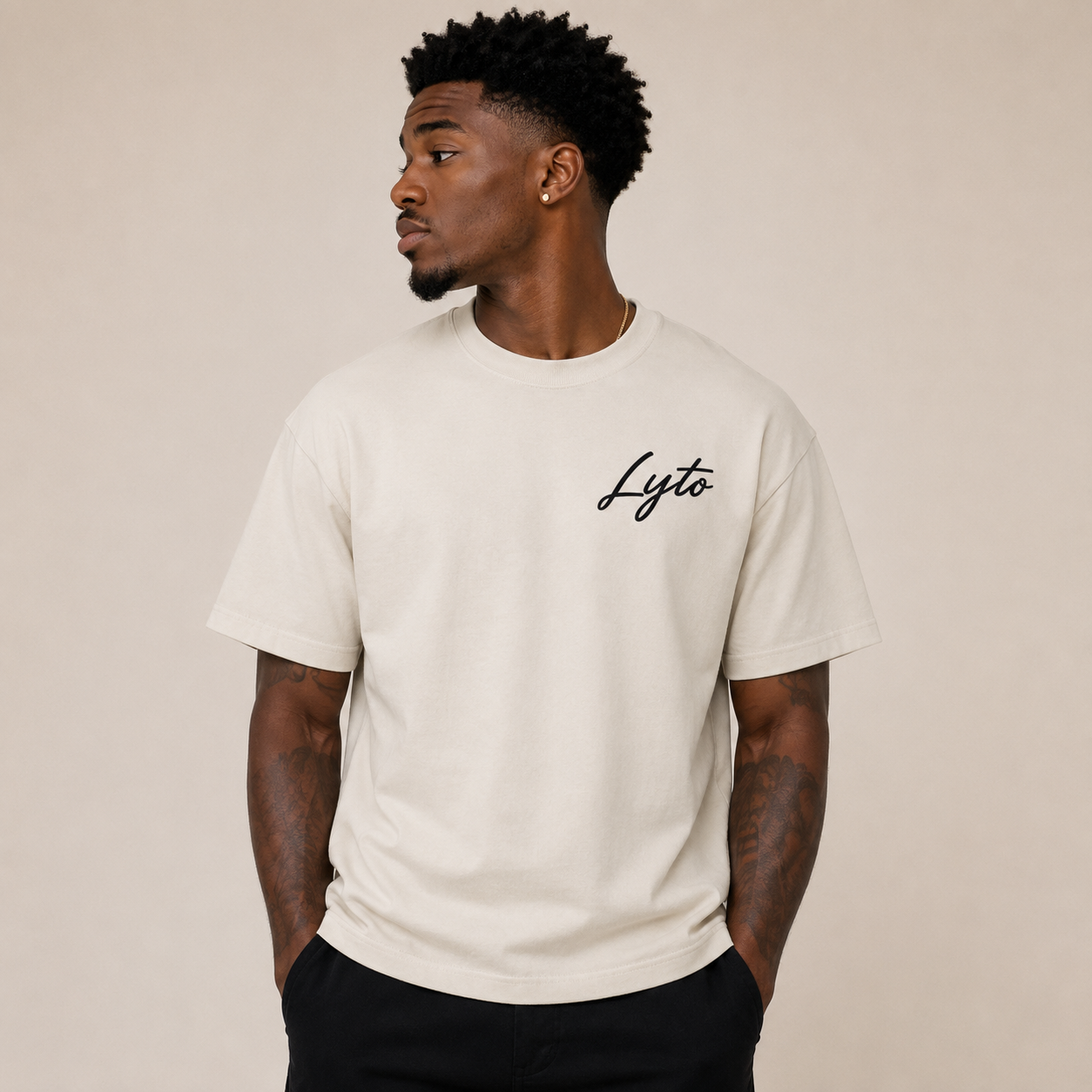 SCRIPT WASHED OVERSIZED TEE